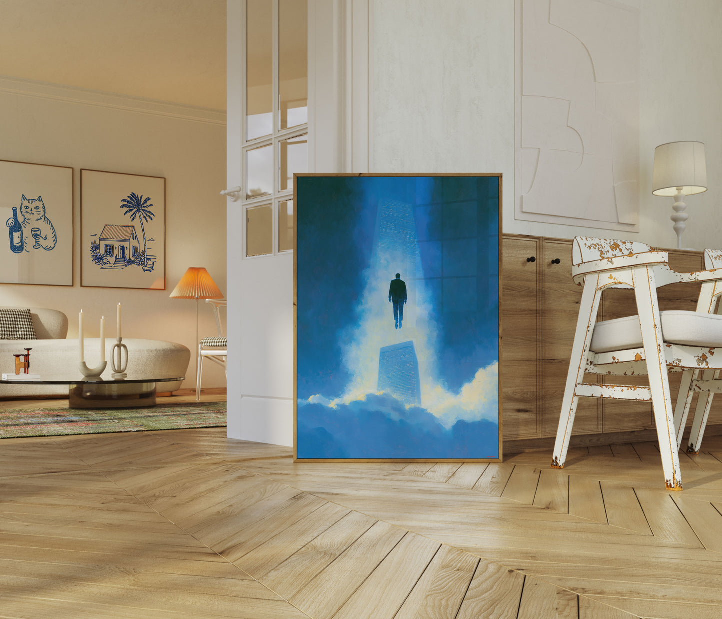 Plakat: Stigende gennem skyerne