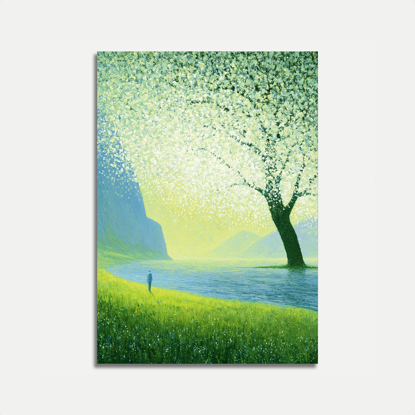 Solitary Figure by Luminous Tree Poster