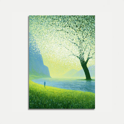 Solitary Figure by Luminous Tree Poster