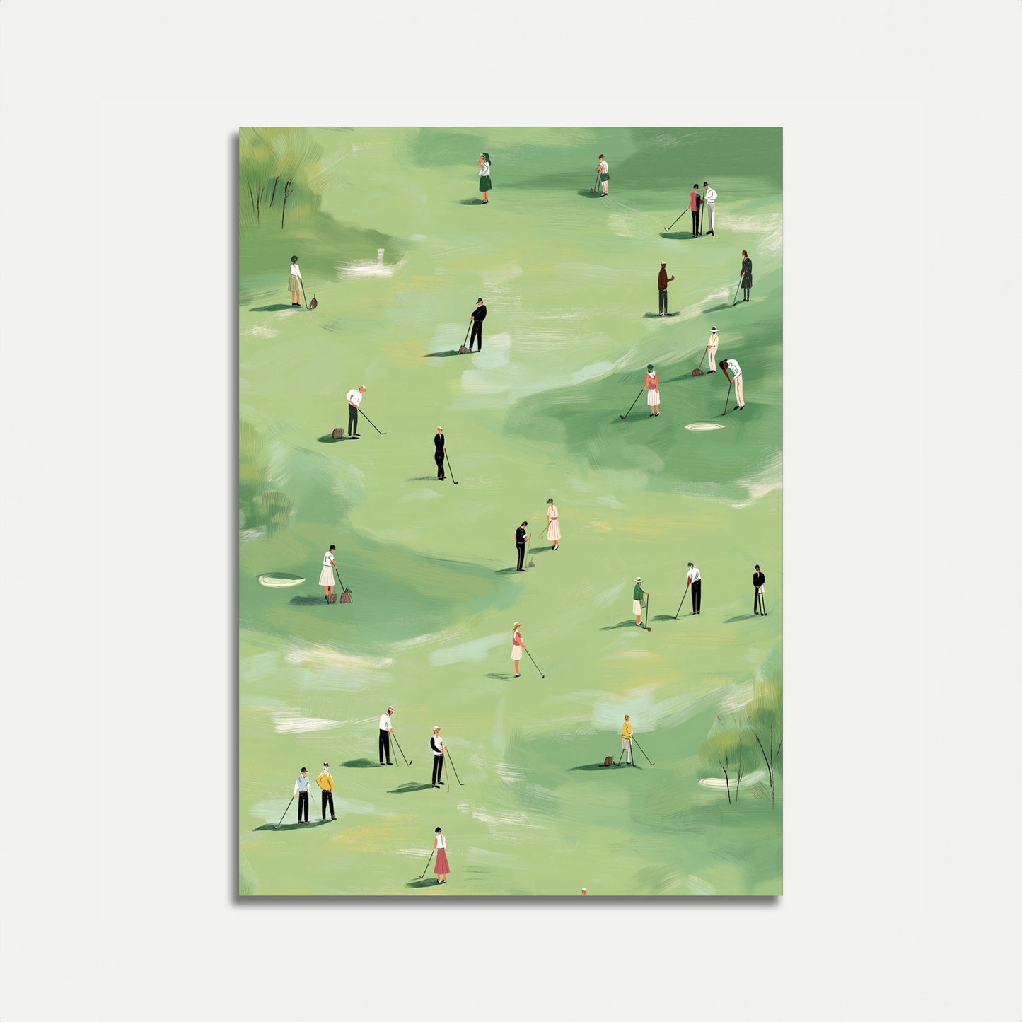 Vintage Golf Course Crowd Poster