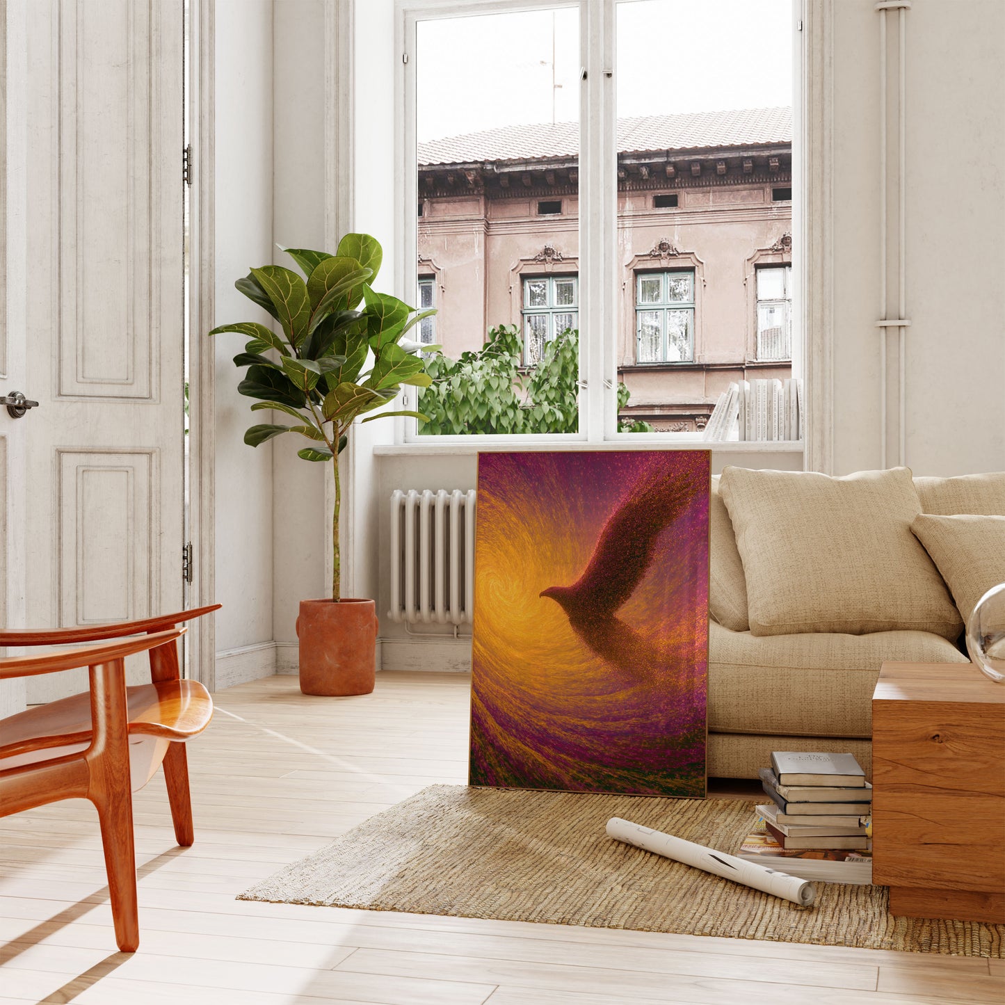 Golden Phoenix Rising Poster