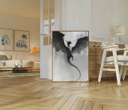 Midnight Dragon Flight Poster