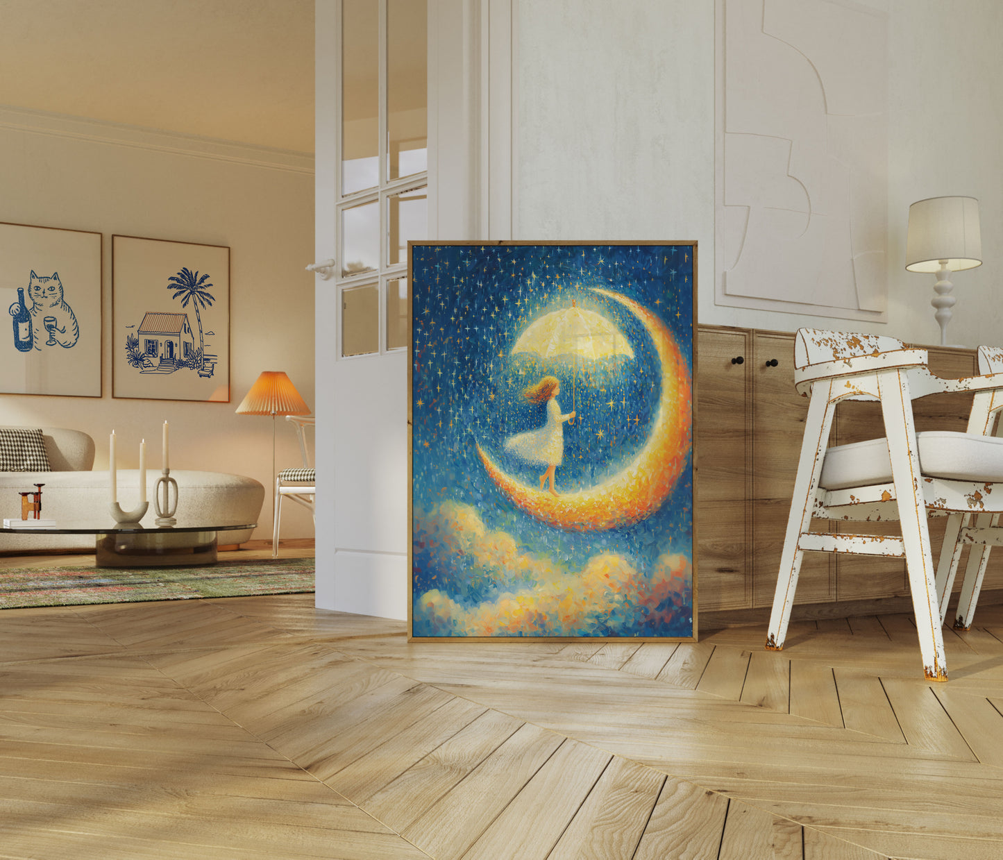 Starry Moon Dance Poster