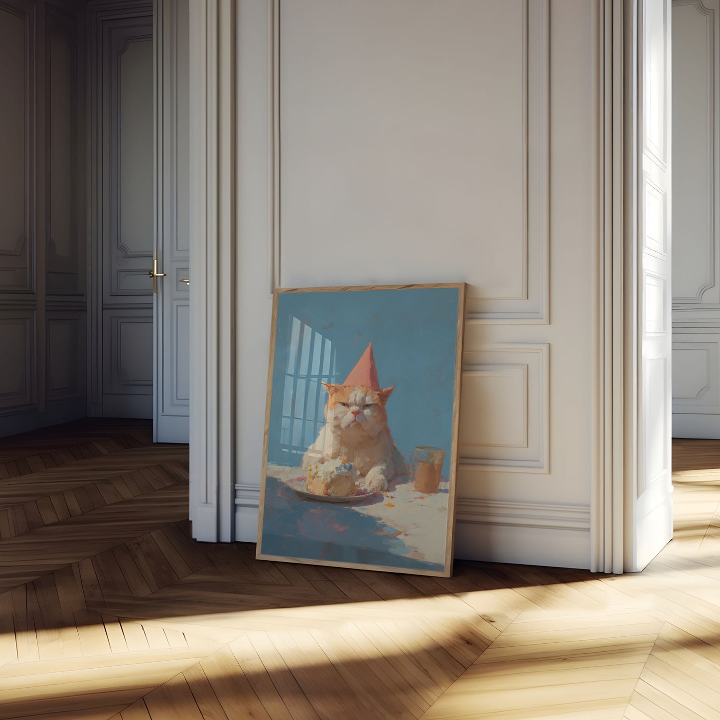 Grumpy Birthday Cat Poster
