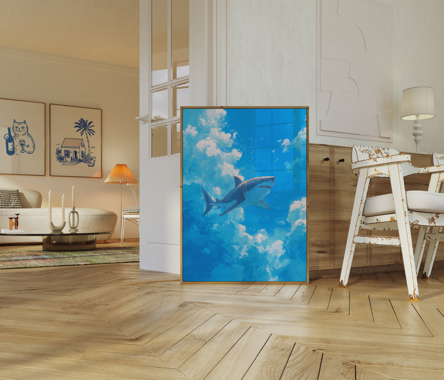 Skybound Shark Ocean Poster