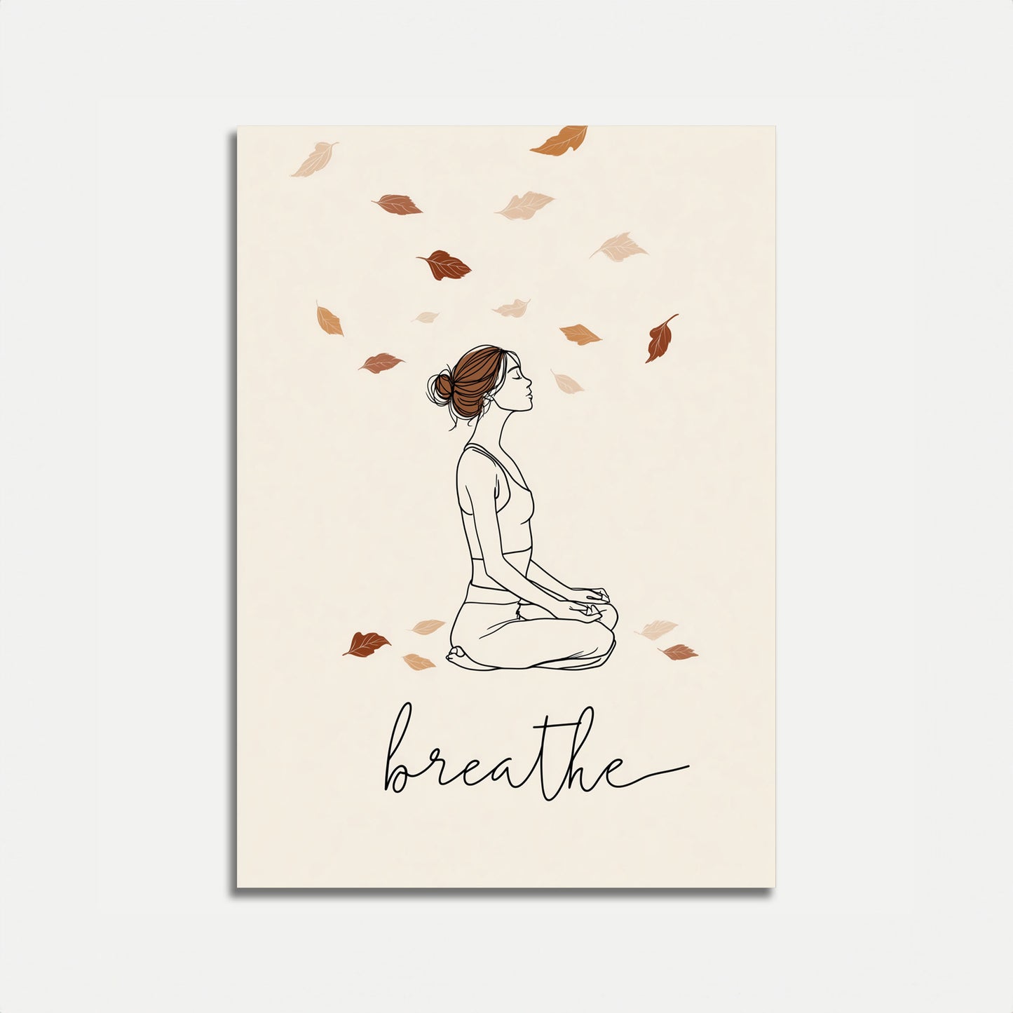 Herbst-Meditation Atmen Poster