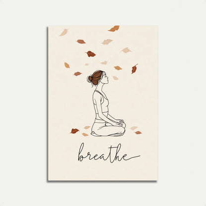 Herbst-Meditation Atmen Poster
