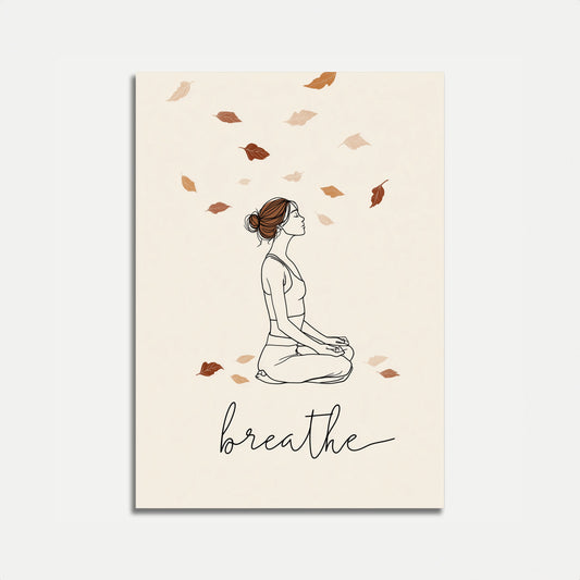 Herbst-Meditation Atmen Poster
