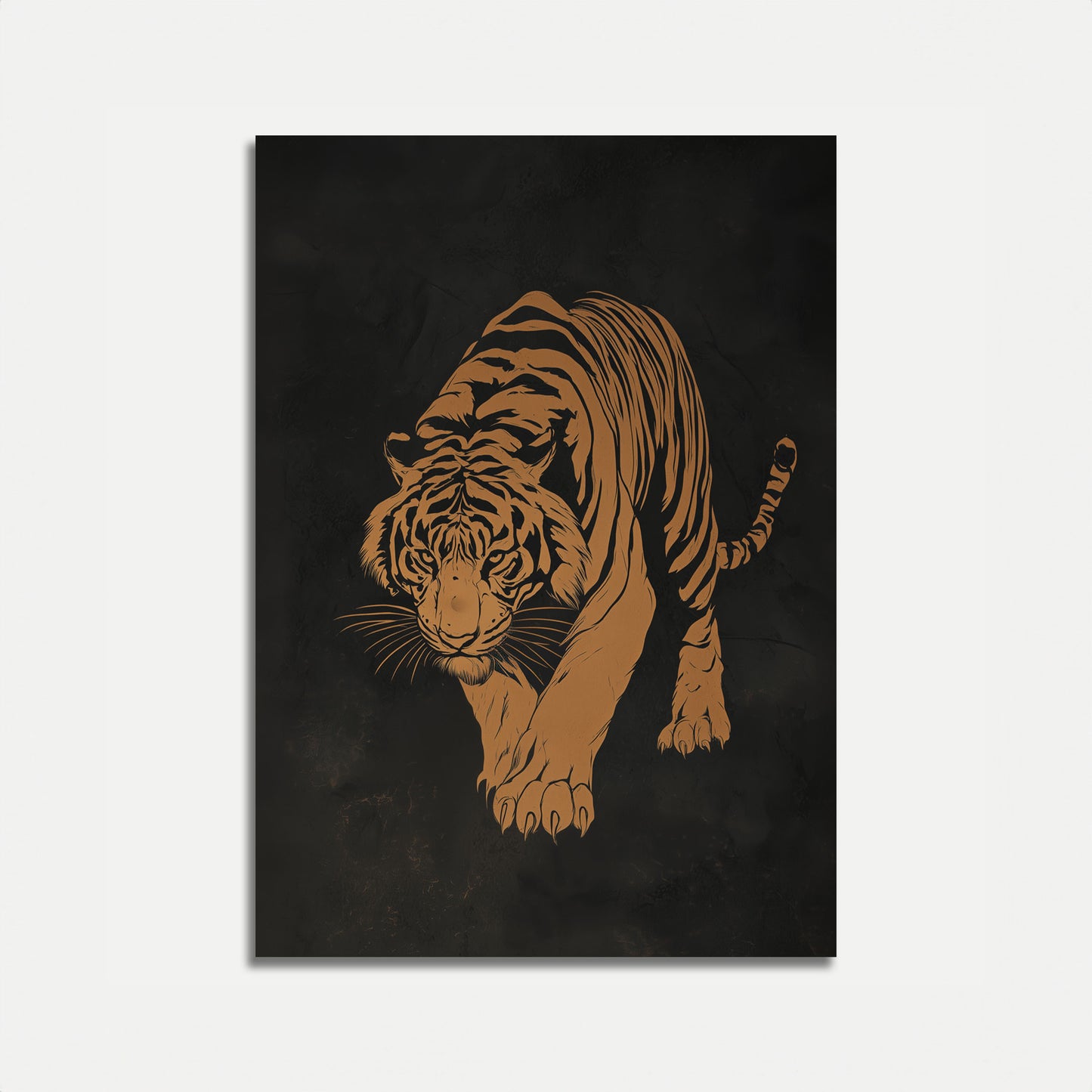 Fierce Golden Tiger Poster