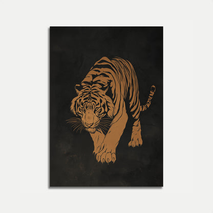 Fierce Golden Tiger Poster