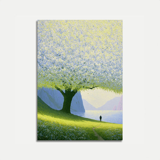Majestueuze Boom aan het Meer Poster