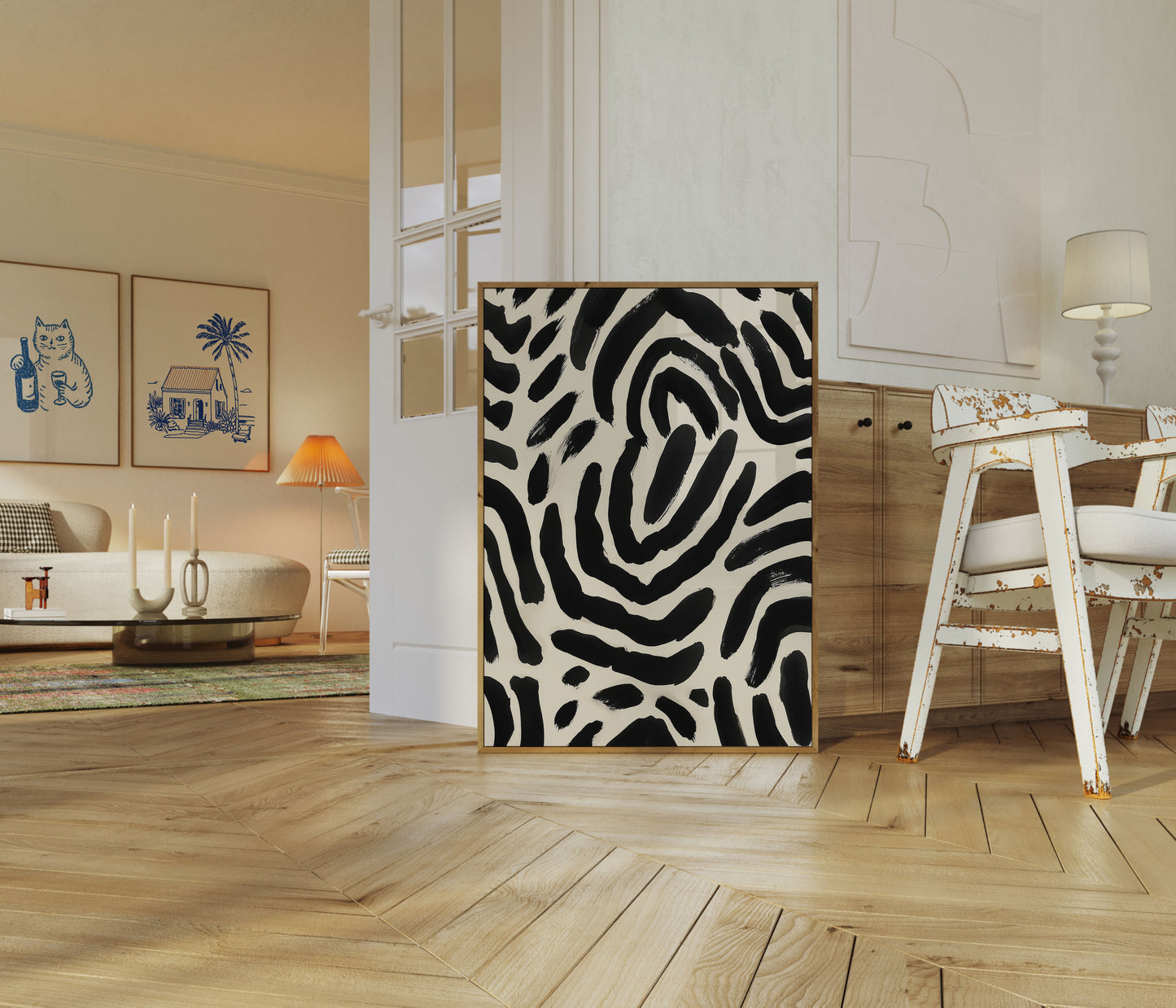 Zebra Stripes Abstract Poster