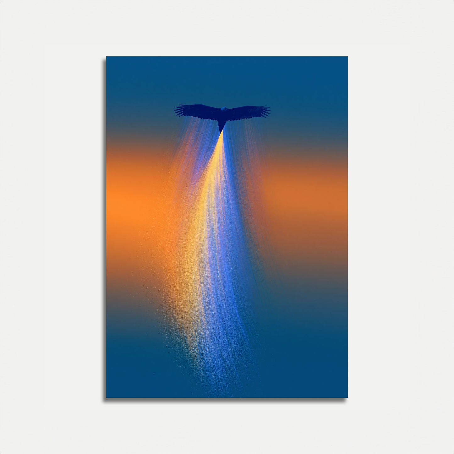 Soaring Eagle with Golden Light Poster