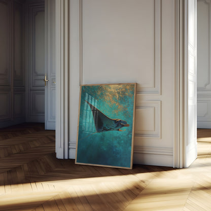 Manta Ray Ocean Wonder Poster