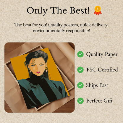 Elegant Woman Portrait Pop Art Poster