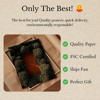 Forest Tennis Court Aerial Poster