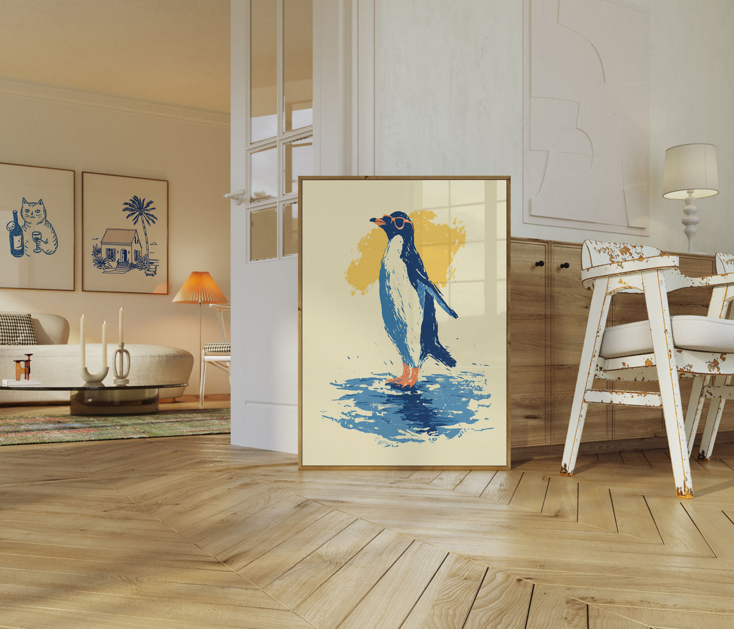 Affiche Pingouin en Lunettes de Soleil