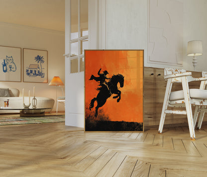 Wild West Rodeo Rider Poster