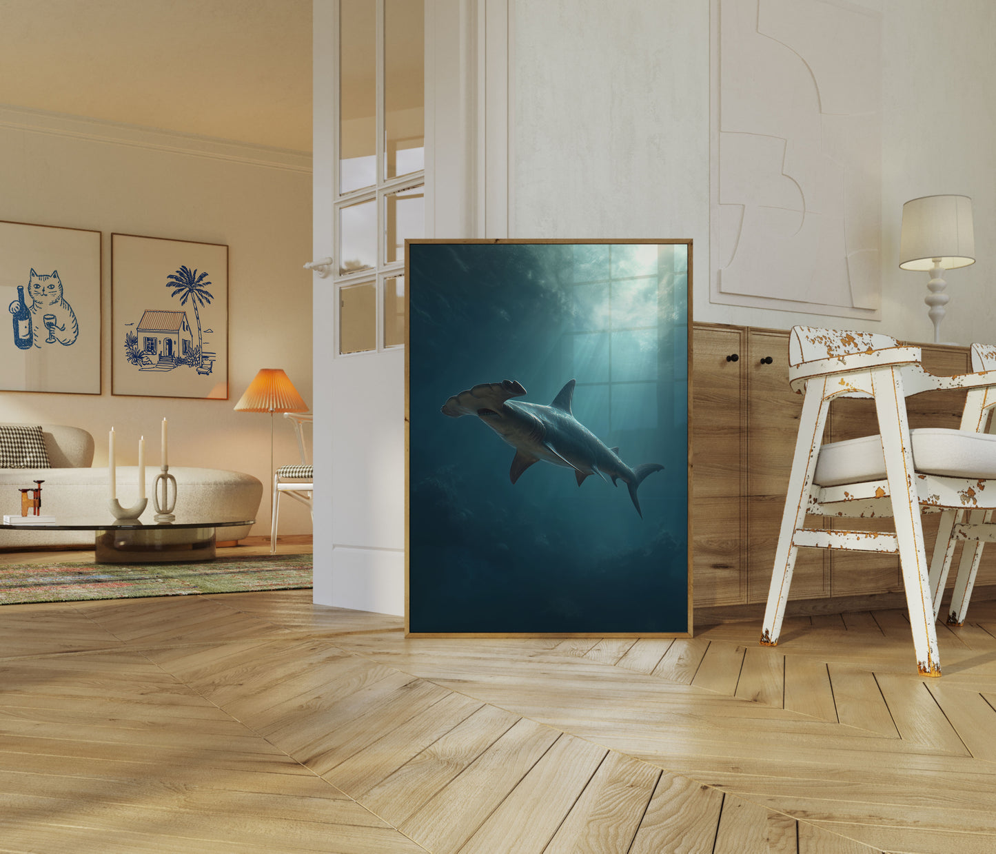 Great Hammerhead Shark Ocean Poster