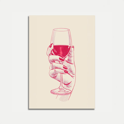 Wine Glass Elegance Poster