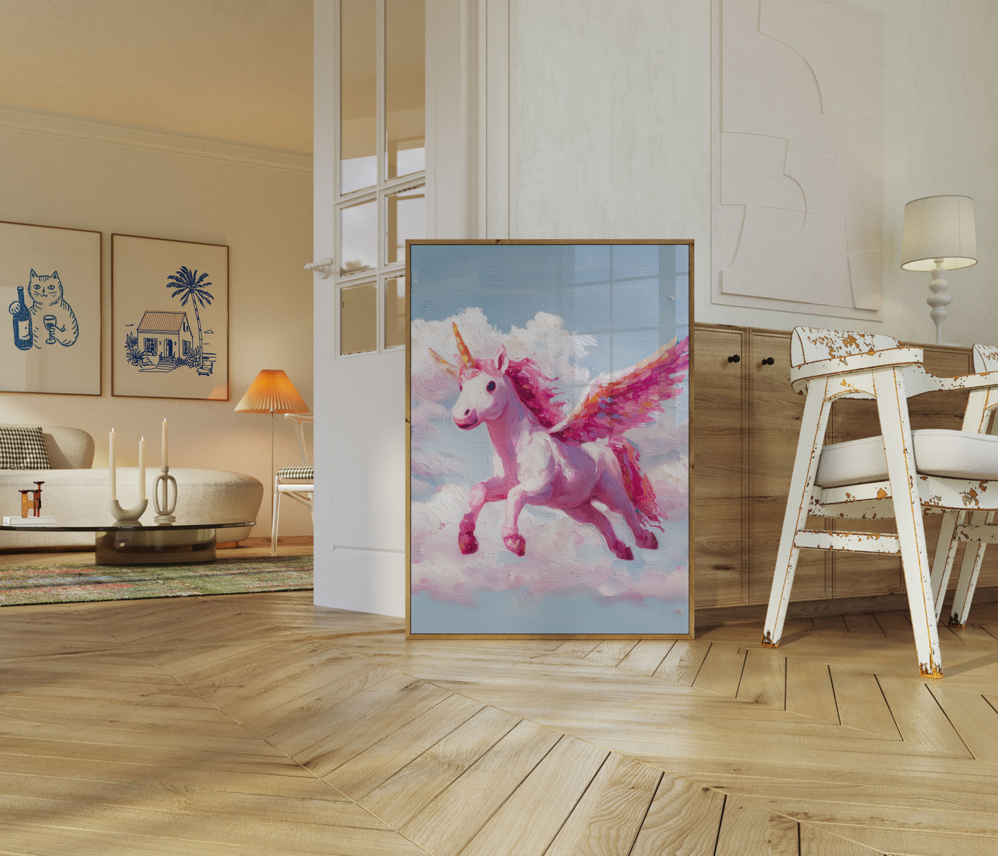 Poster dell'Unicorno Rosa Magico