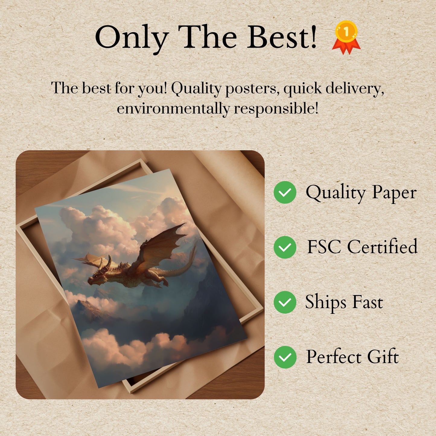 Soaring Dragon Mountain Realm Poster