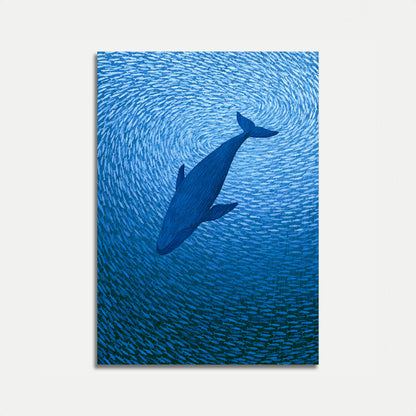Plakat Głębin Oceanu Wieloryb Błękitny