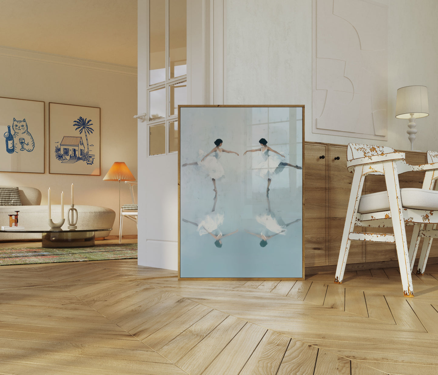 Balletdansers in Symmetrie Poster