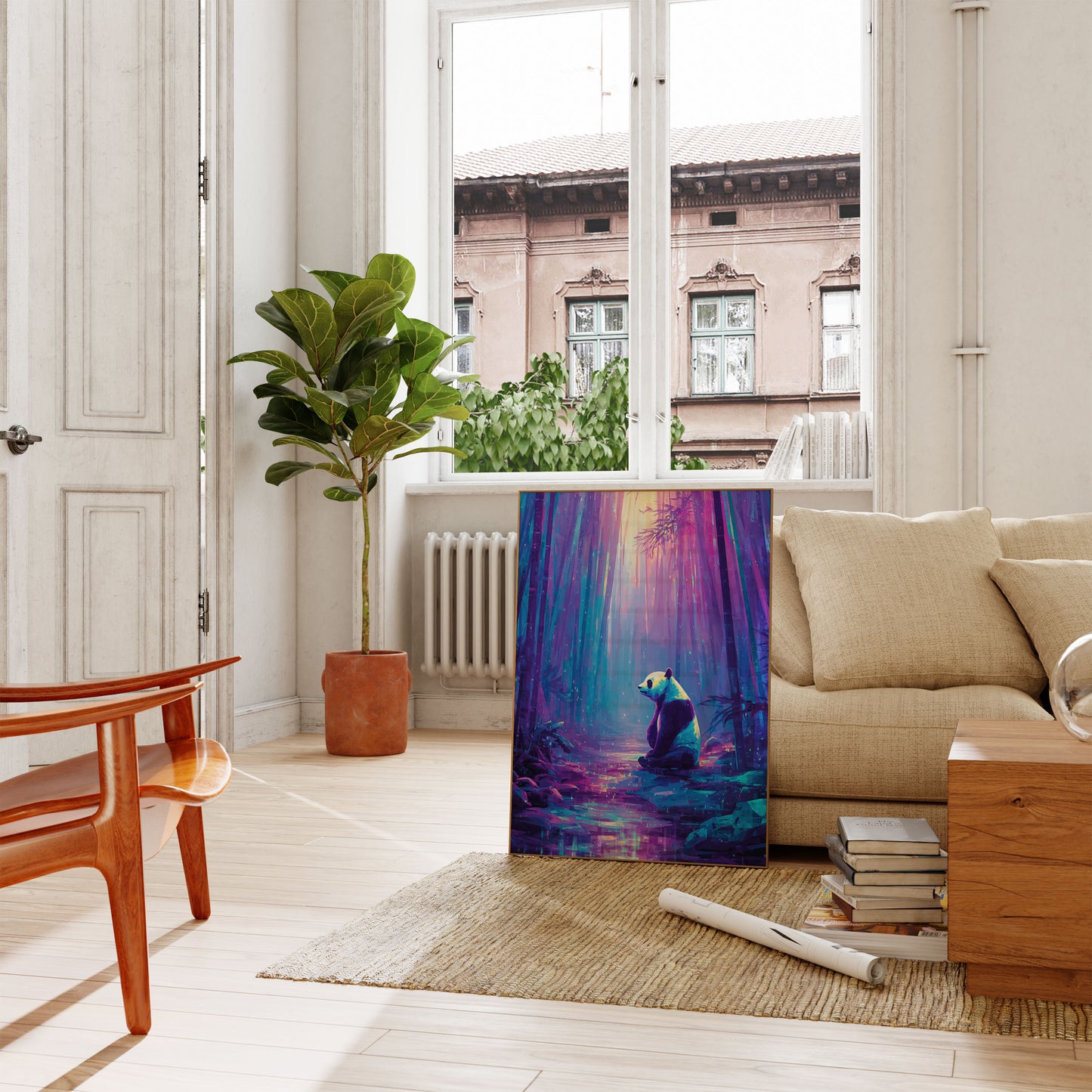 Mystical Panda Forest Poster