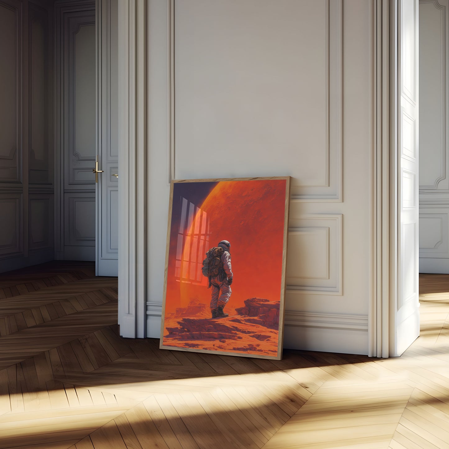 Martian Solitude Space Explorer Poster