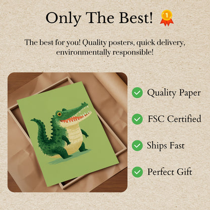 Leende Krokodil Karaktäraffisch