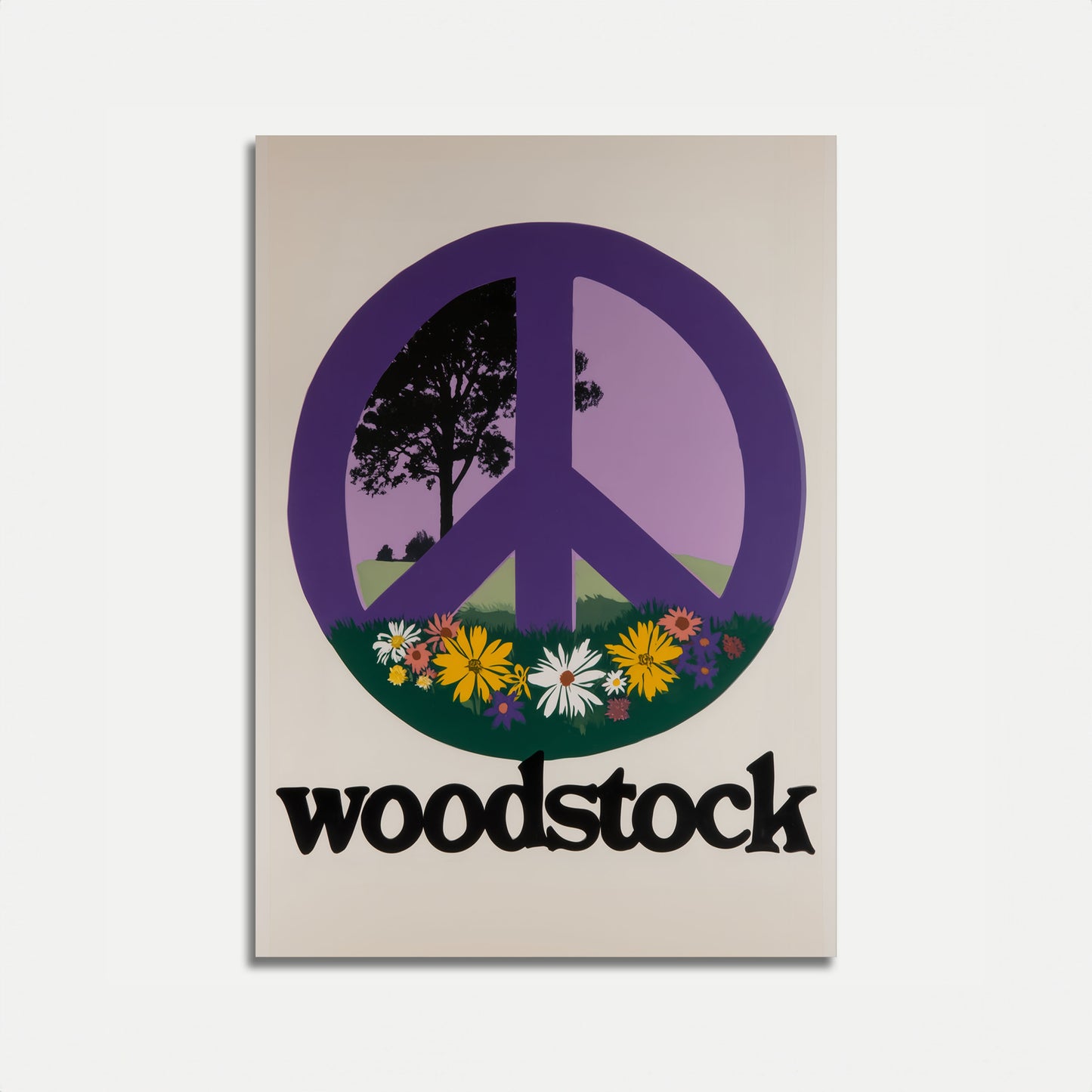 Peaceful Woodstock Music Poster