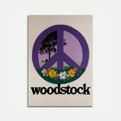 Peaceful Woodstock Music Poster