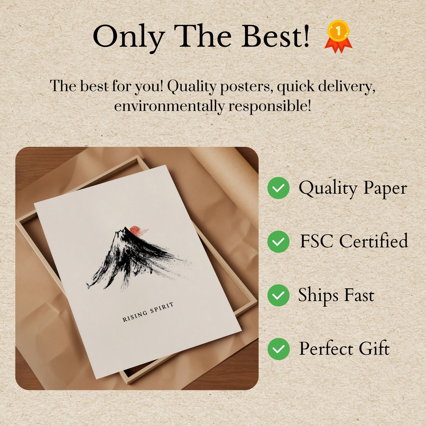 Póster del Monte Fuji de Rising Spirit