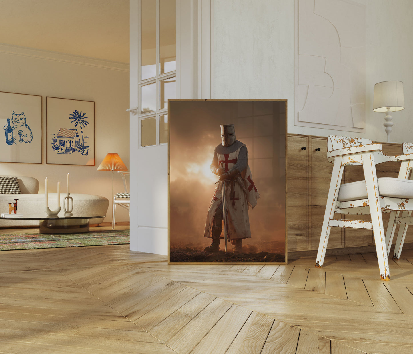 Medieval Crusader Knight Poster