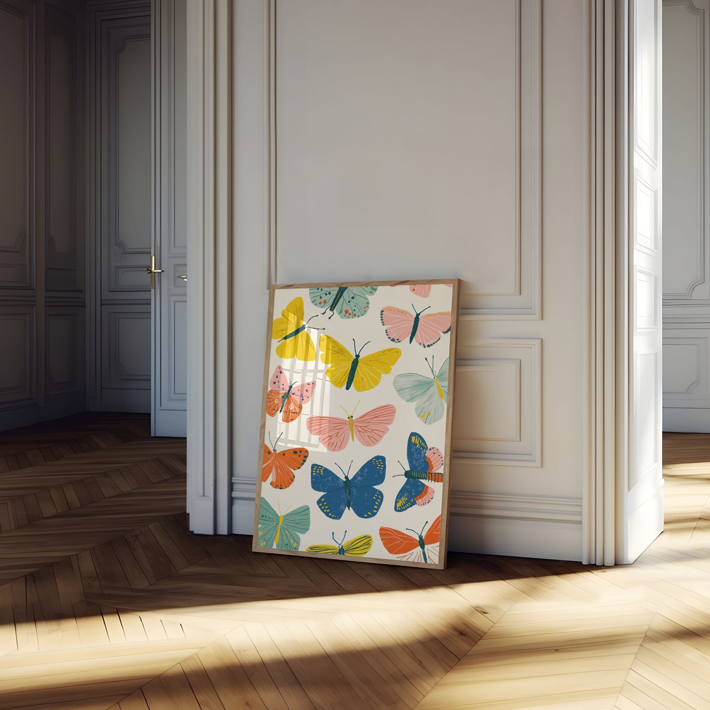 Dancing Butterfly Garden Poster