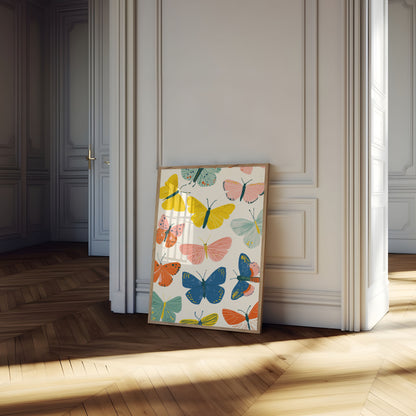 Dancing Butterfly Garden Poster