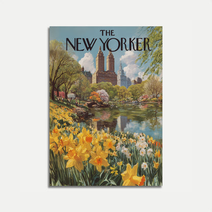 Central Park Spring New Yorker Poster