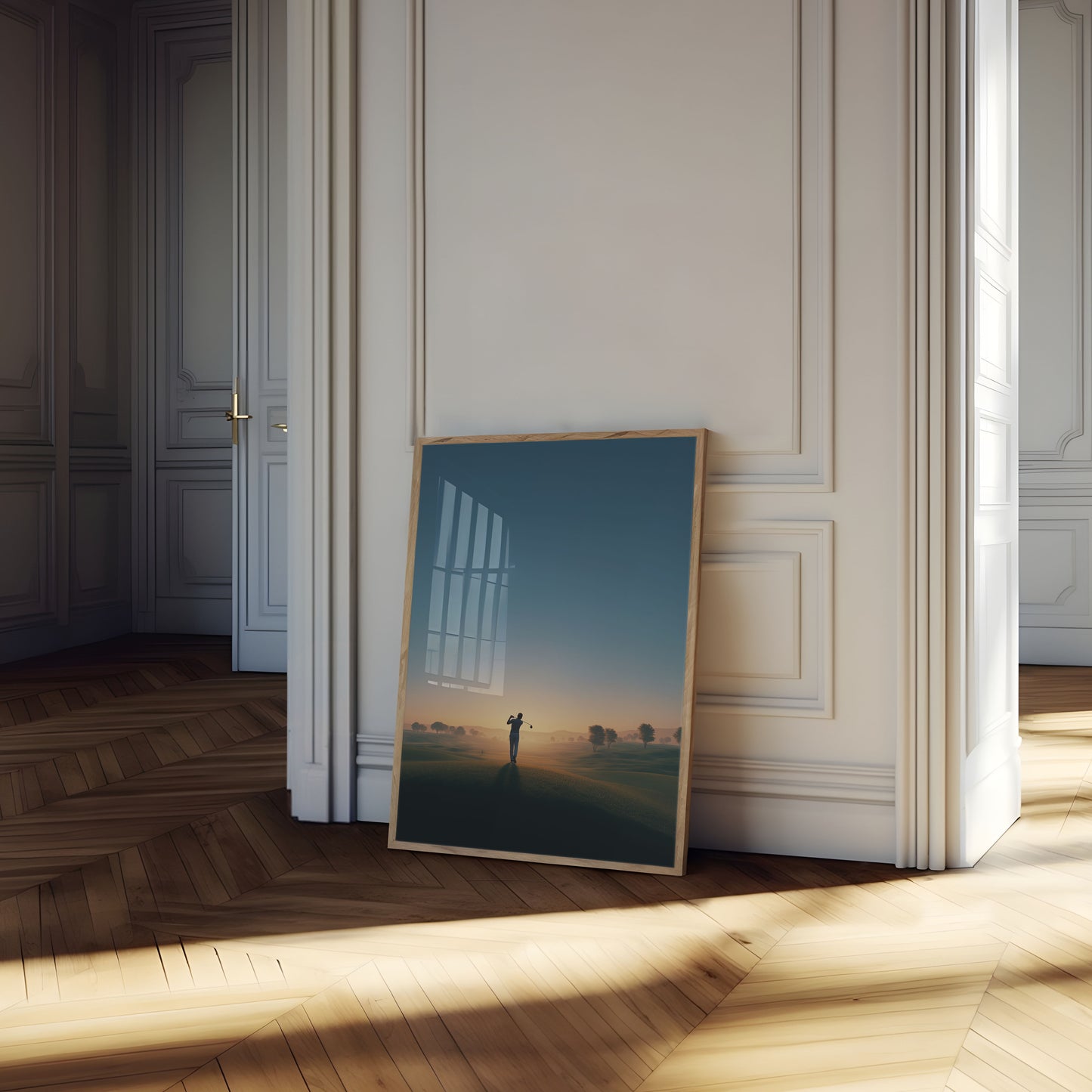 Sunrise Golf Swing Poster