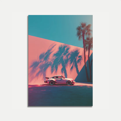 Sunset Palm Porsche Classic Poster