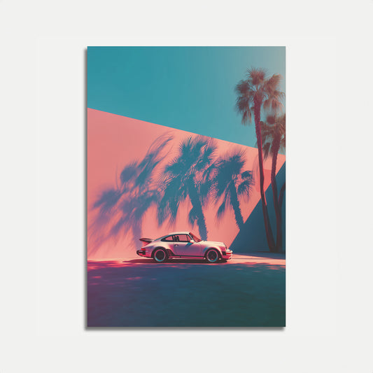 Sunset Palm Porsche Classic Poster
