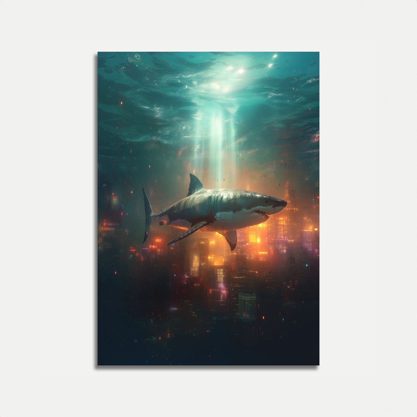 Cybernetic Shark City Poster