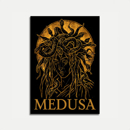 Medusa Mytologi Guld Legende Plakat