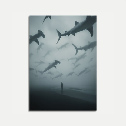 Póster de tiburones sobre Lone Walker