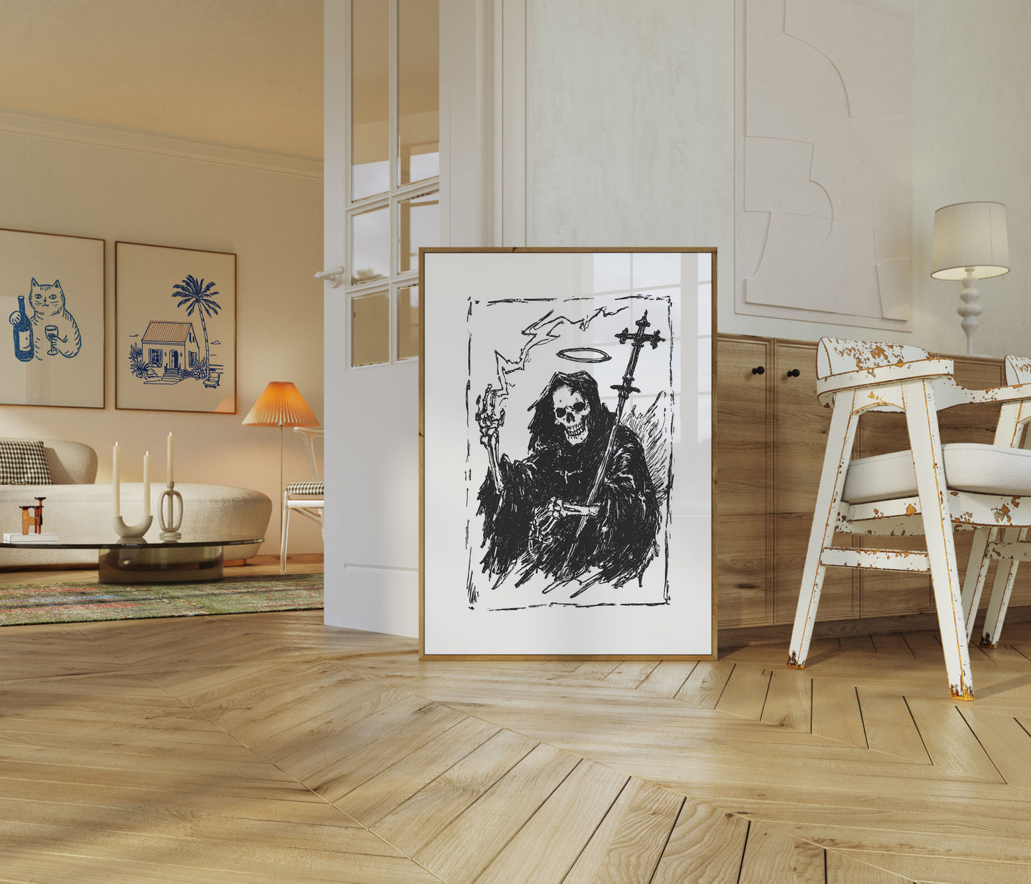 Teschio della Morte Oscura - Poster d'Arte Oscura