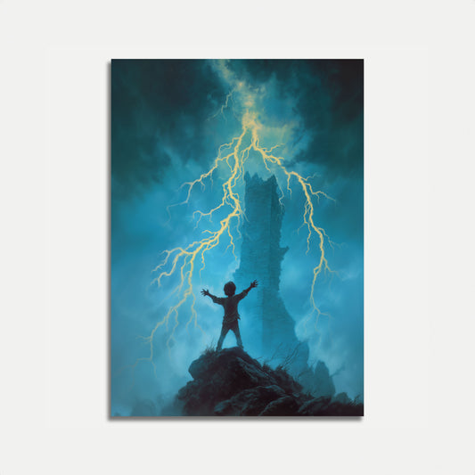 Young Hero Lightning Tower Poster