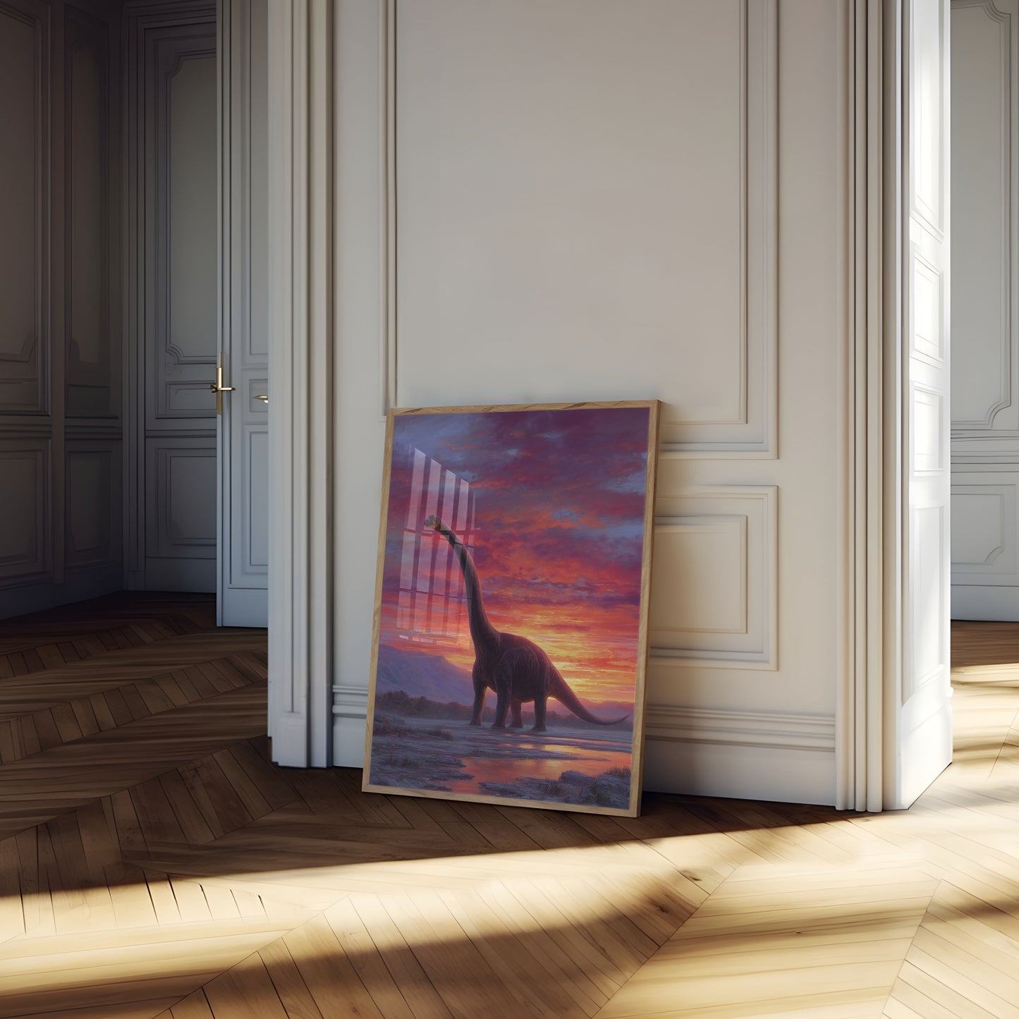 Brontosaurus Sunset Majesty Poster