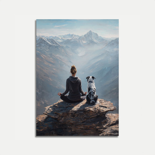 Affiche des compagnons de méditation en montagne
