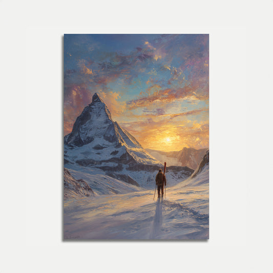 Mountain Peak Sunrise Poster