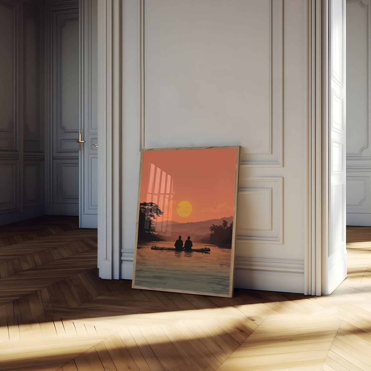 Sunset River Meditation Poster